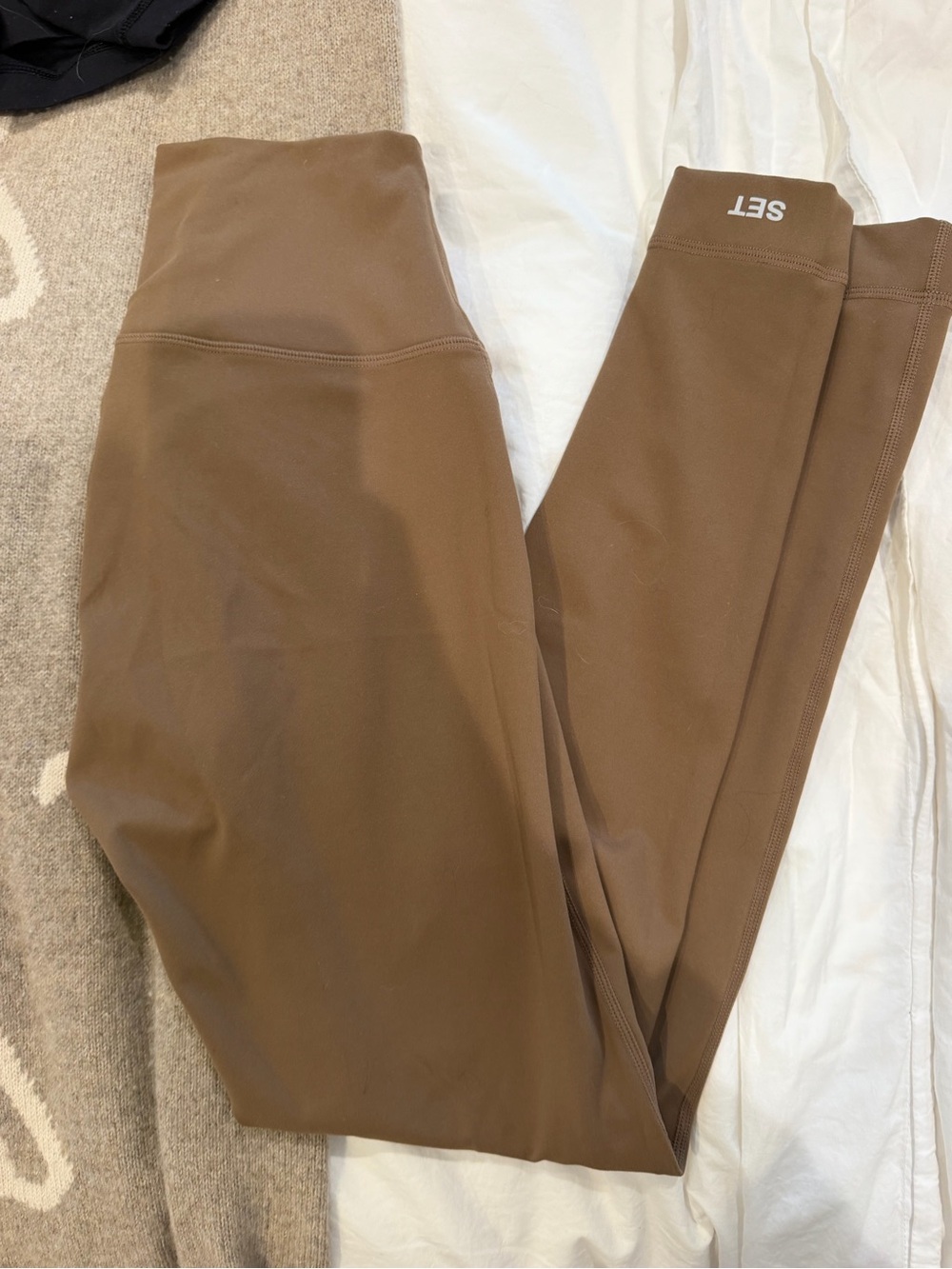 Brown High-Waist Leggings